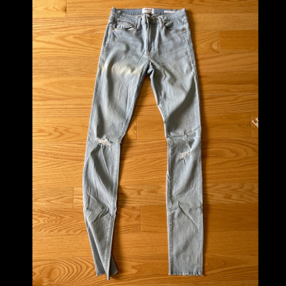 Frame Denim Forever Karlie Skinny Distressed Jeans (Size 28) - Picture 2 of 7